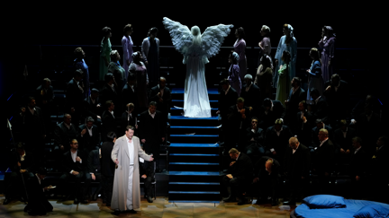 Chorszene mit Lohengrin und Schwan